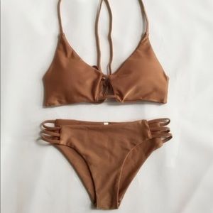 Brown bikini bathing suit